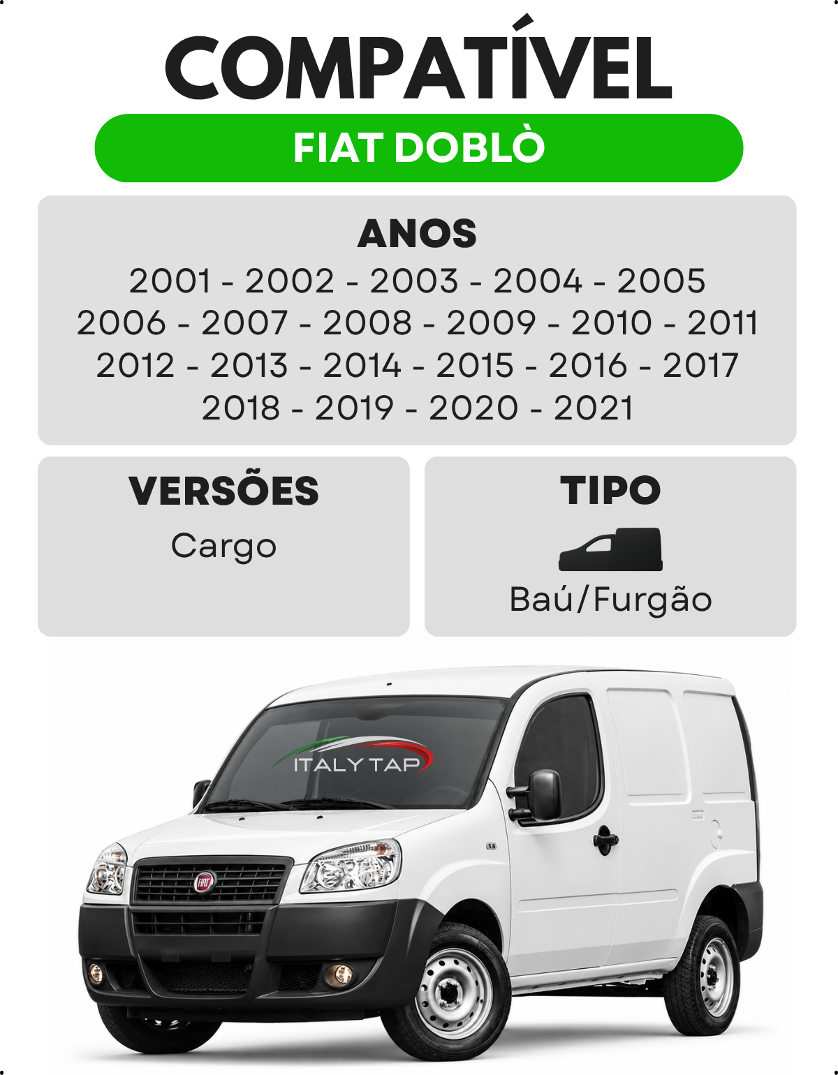 Tapete Protetor Baú Doblò Cargo Fiat Borracha